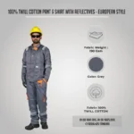 Pant & Shirt with Reflectiv-Gray - Image 3