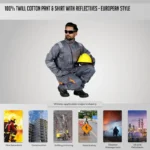 Pant & Shirt with Reflectiv-Gray - Image 4