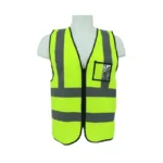 Safety Fabric Vest with Zipper and ID Pocket