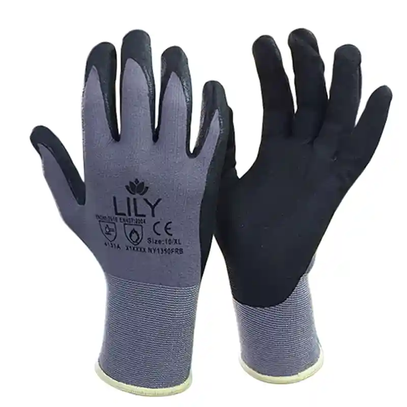 NY1350FRB-lily Foam Nitrile Palm Coated Gloves - Image 1