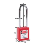 Long Steel Shackle Safety Lockout Tagout LOTO Padlocks - Image 3
