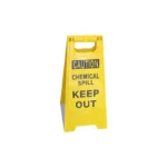 Caution Chemical Spill A-Frame Safety Sign – Keep Out Warning Floor Sign